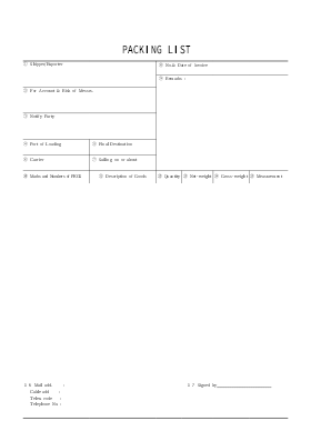 포장명세서-PACKING LIST- 포장명세서-PACKING LIST-